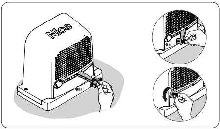 Odblokovanie pohonu – krok 2